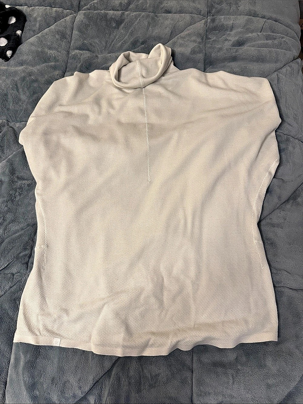 lululemon athletica Waffle-Knit Funnel-Neck Long-Sleeve Shirt White